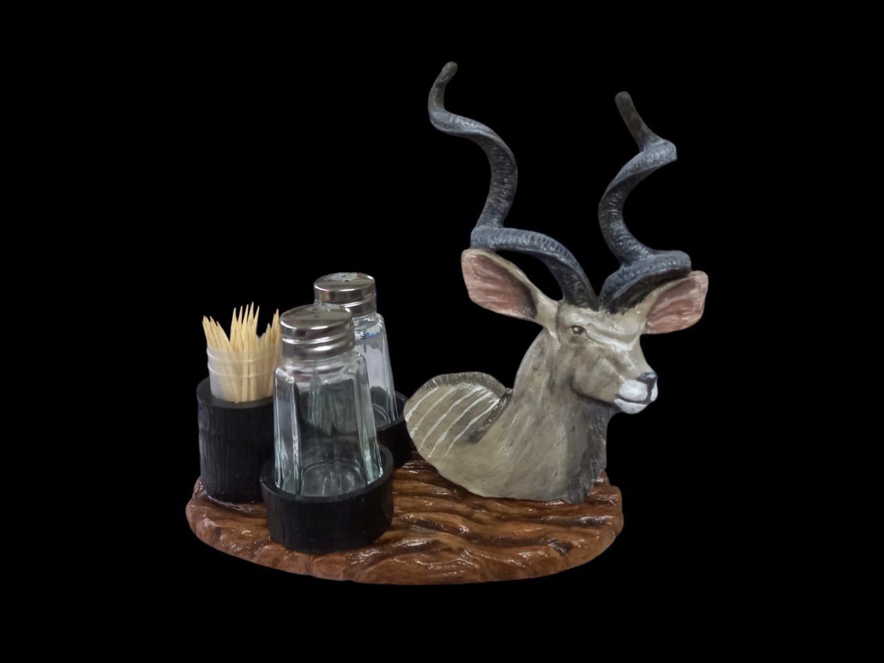 Kudu Salt & Pepper Set – Rustic Tabletop Essential