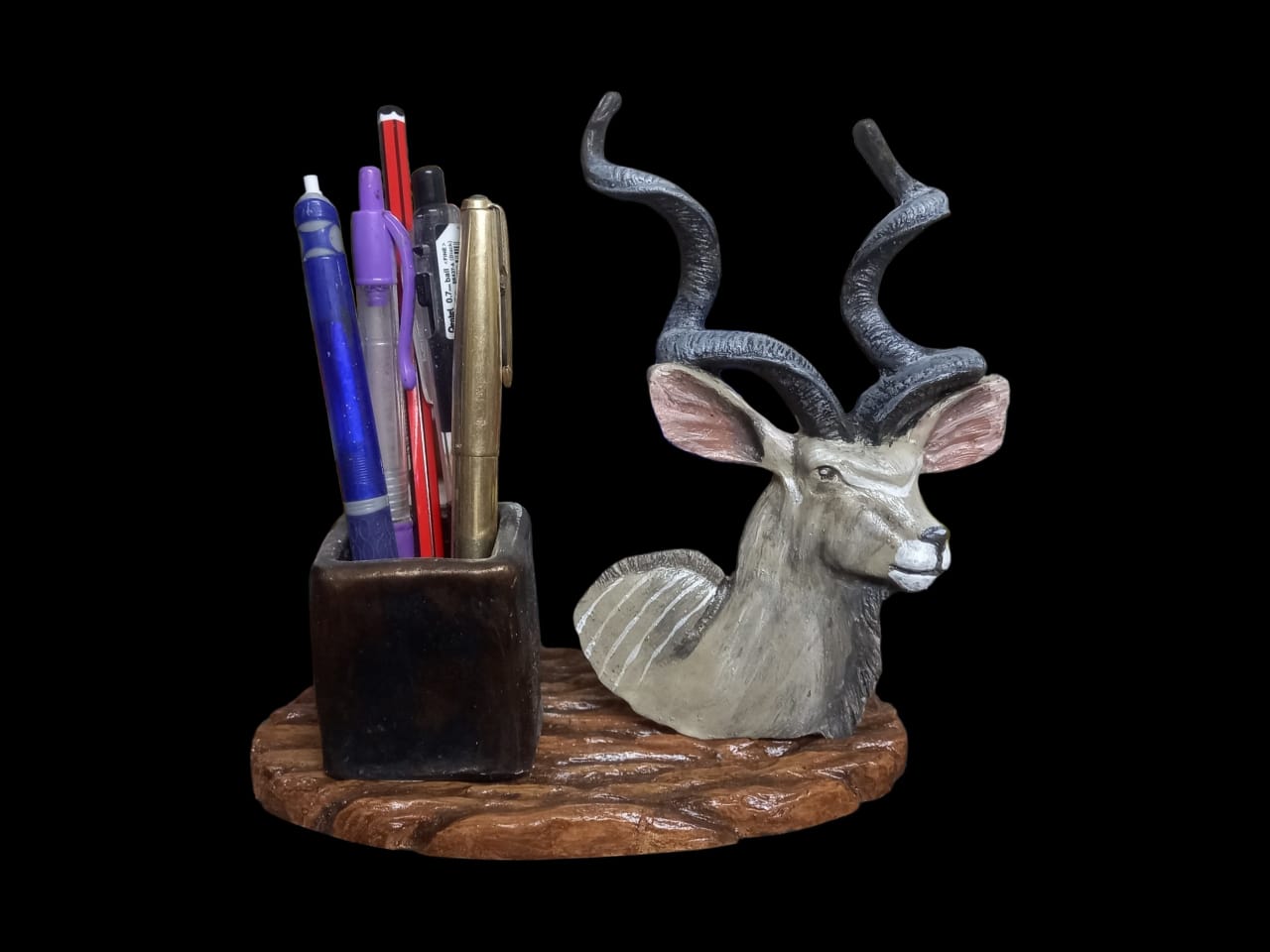 Kudu Pen Holder – Decorative Desk Organizer